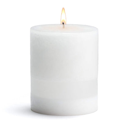 3x3 Scented Pillar Candle – White Tea & Ginger Root, Fresh Clean Fragrance with Warm Spice Notes, Clean Burn Decorative Pillar Candle for Home Décor & Gifting
