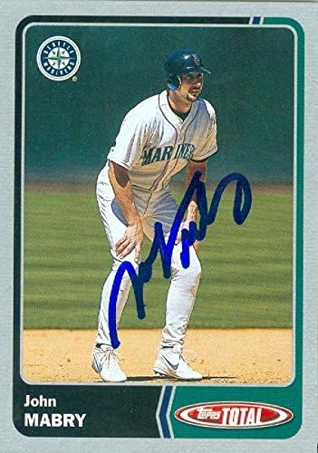 Sports Memorabilia Autograph Warehouse 247242 John Mabry Autographed Baseball Card - Seattle Mariners 2003 Topps Total - No. 523 Silver