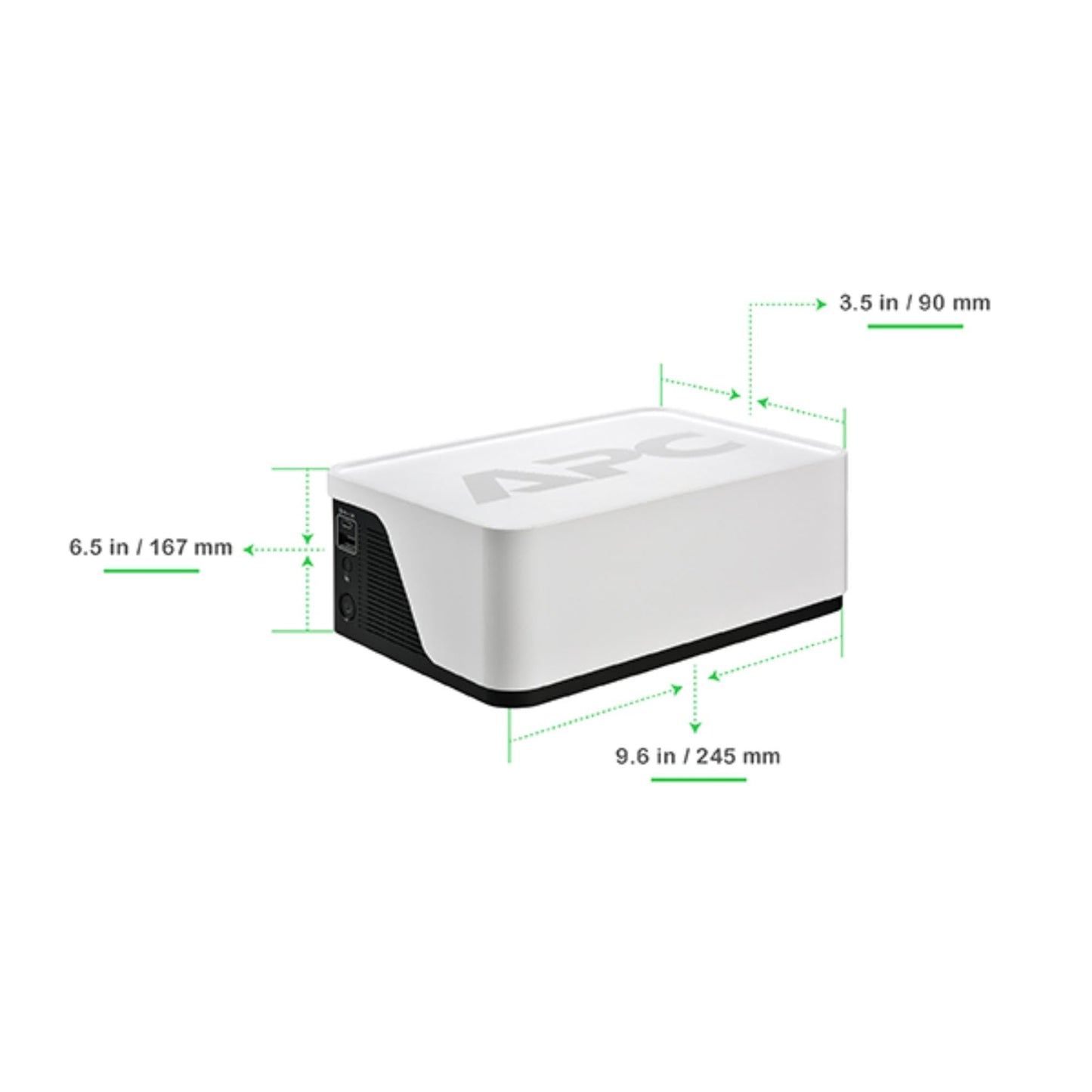 APC UPS Battery Backup & Surge Protector, 500VA UPS with 4 Backup Battery Outlets, Type C USB Charging, BE500G3 Back-UPS