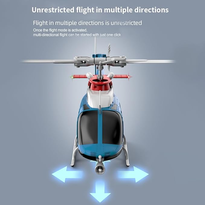 RC ERA 1/33 Scale C138 Pro Bell 206 RC Helicopter 2.4G 6CH 6-Axis Gyro Flybarless Heli with Optical Flow Upside Down 3D Rolling One-Key Takeoff(1 Battery)