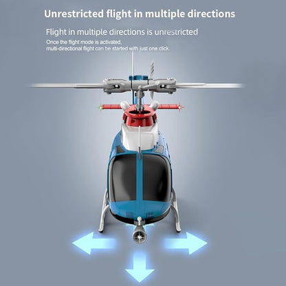 RC ERA 1/33 Scale C138 Pro Bell 206 RC Helicopter 2.4G 6CH 6-Axis Gyro Flybarless Heli with Optical Flow Upside Down 3D Rolling One-Key Takeoff(3 Battery)