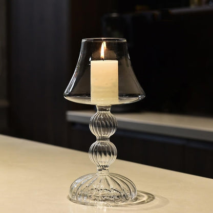 Candlestick Holders Light Luxury Transparent Glass Candlestick Home Table Decoration Wedding Shooting Props Candlestick Candle Holders