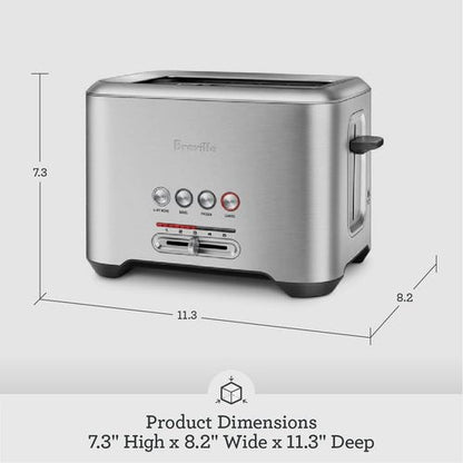 Breville BTA720XL Toaster - 2 Slice Brushed Stainless Steel with Extra Toasting Feature