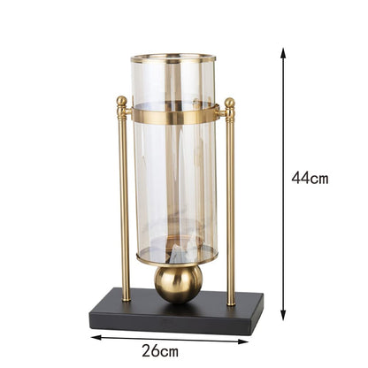 Crystal Centerpiece Classic Candlesticks Candle Holder Luxurious Candlestick Holder Exquisite Candlelight Dinner Ornaments for Indoor House Decor Coffee Table Centerpeices Wedding-A H44xl26cm