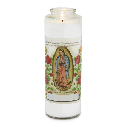 Root Candles Prayer Candles Clear Glass Devotional 7-Day Prayer Candle, 1-Count, Day of The Dead (Spanish)
