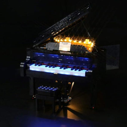 BRIKSMAX Led Lighting Kit for Grand Piano - Compatible with Lego 21323 Building Blocks Model- Not Include The Lego Set