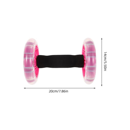 Kisangel 2pcs Double Ab Roller Wheels, Exercise Roller Weight Loss Equipment, Portable Workout Fitness for Abdominal Home Office