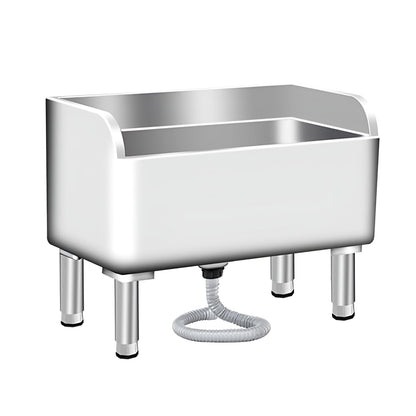 CYGJYZOD Floor Mop Sink With Drainage/Strainer,stainless steel utility sink,304 Stainless Steel,for Laundry Room,Kitchen, Restaurant, Garages,(S-17.7"L x 16.1"W x 21.6"H)