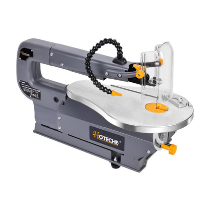 Hoteche 16-inch Power Scroll Saw for Woodworking with Large Tilting Working Table and Integrated Dust Port, Professional Woodworking Tool for Detailed Cutting, Fretwork, Crafting