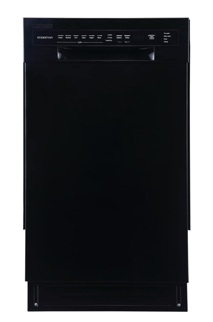 EdgeStar BIDW1802BL 18 Inch Wide 8 Place Setting Built-In Dishwasher