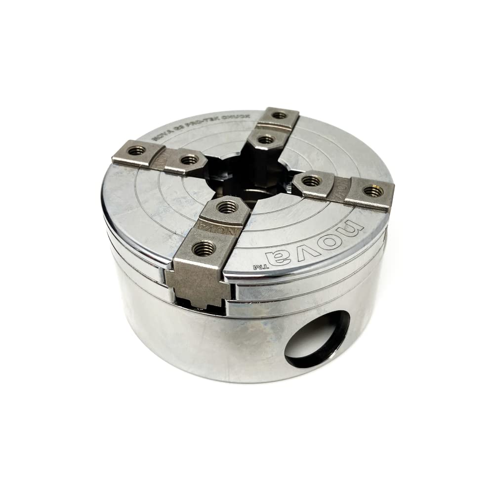 Nova Pro-Tek 48296 G3 Wood Lathe Chuck Kit with 3 jaw sets (2" Standard, 4" Bowl Jaws, and 1" Pin Jaws) insert version, with adapter insert (Separate Adapter Insert Purchase Required)