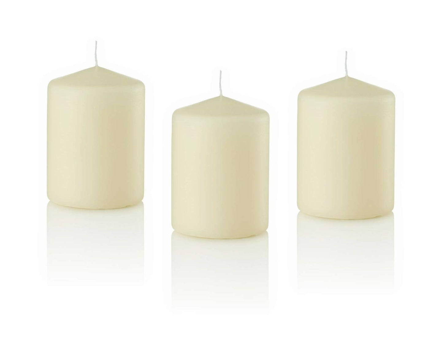 D'light Online 3 X 4 Inch Pillar Candles Set of 12 Bulk Event Pack Premium Wax Round Unscented Ivory Pillar Candles Wax for Wedding, Spa, Party, Birthday, Holiday, Bath, Home Decor (3x4 - Ivory)