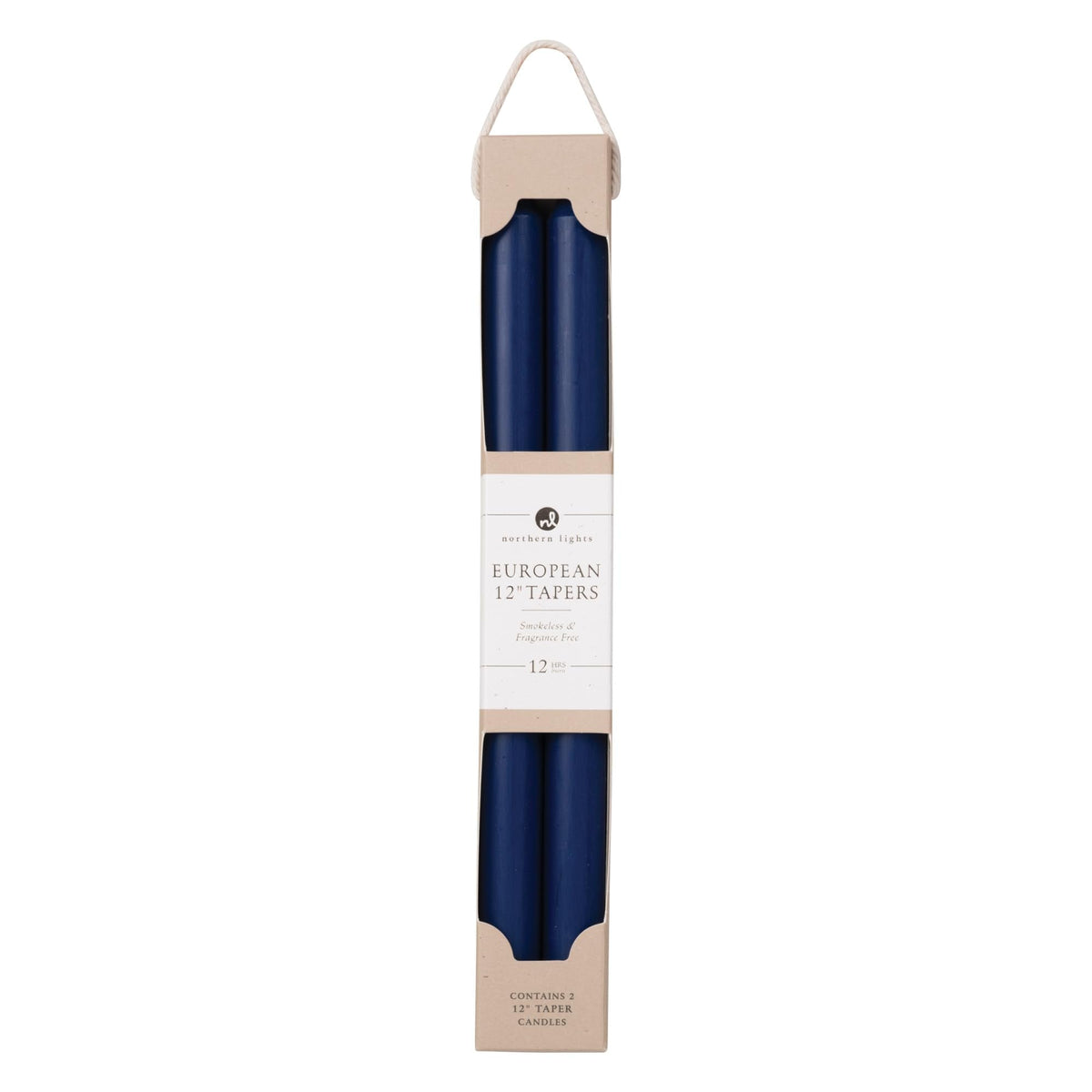 Northern Lights Candles - 12" 2PK Premium Tapers, Midnight Blue - 72860