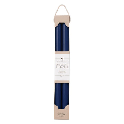 Northern Lights Candles - 12" 2PK Premium Tapers, Midnight Blue - 72860