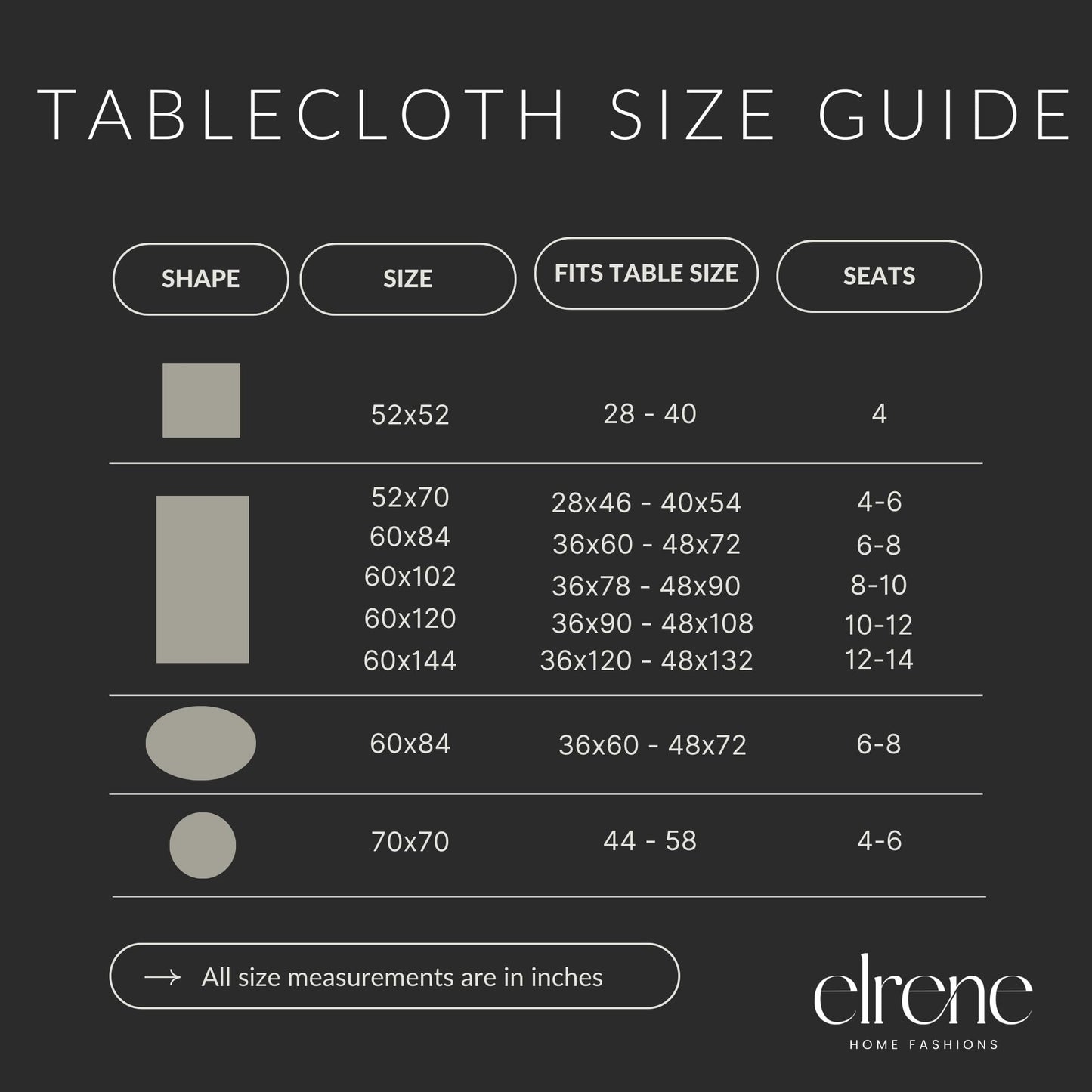 Elrene Home Fashions Caiden Elegance Damask Tablecloth, 60" x 144", Taupe