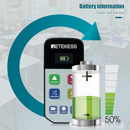 Retekess TM102 Game Show Buzzer SystemClassroom Buzzers for Quiz GamesTop Five ShowLocking Function12 Light Buzzers for Family Game NightSchool