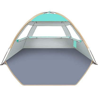 Gorich Beach Tent Sun Shelter for 3-10 Person with UPF 50+ UV Protection, Lightweight & Easy Setup Beach Shade Canopy, Portable Shade Tent Cabana