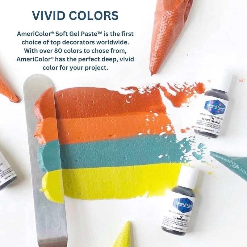 AmeriColor, Pale Peony, 4.5 Ounce Bottle, Soft Gel Paste Food Color