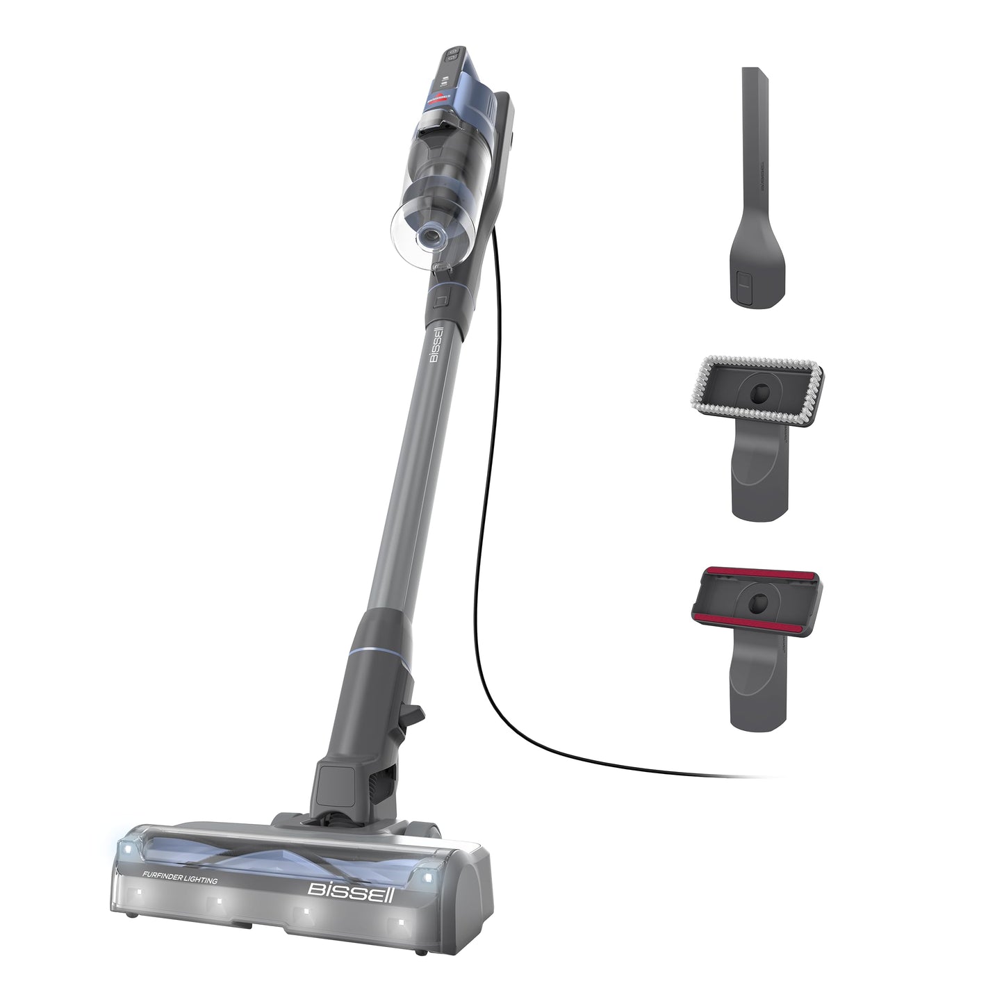 Bissell PowerClean FurFinder Corded Stick Vacuum, Tangle-Free Brush Roll, 30-Foot Power Cord, Self-Standing, HEPA Filtration, Bright Headlights, 4282K