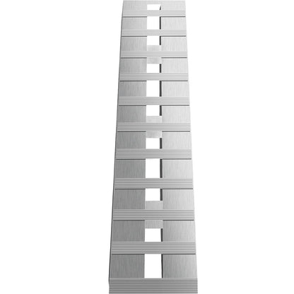 BestEquip 60'' X 12'' Aluminum Trailer Ramps 6000LBS Total Beavertail Hook End 1 Pair 2 Ramps Silver
