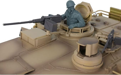 Heng Long US in Stock RC Tank 1/16 7.0 Customize Abrams 3918 Model 360° Rotating Turret Smoking Unit Battle Tank Military Transport Vehicles Infrared Combat Barrel Recoil BB Shooting