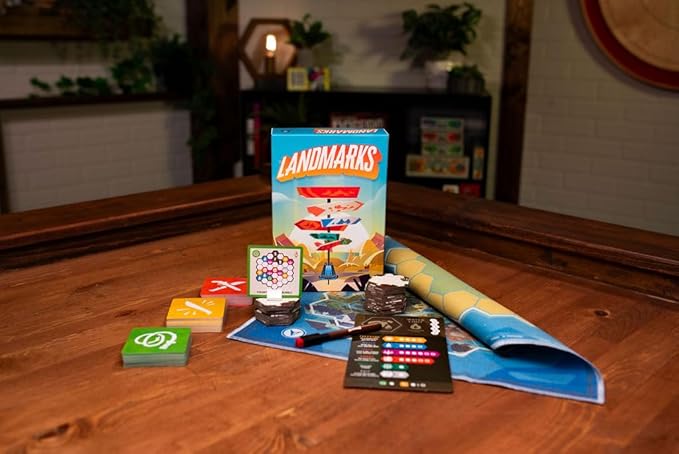 Floodgate Games Landmarks | Cooperative Board Game for Adults and Kids | Fun Game for Family Game Night | Word Association Party Game | Ages 10 and up | 2-10 Players | Average Playtime 20 Minutes