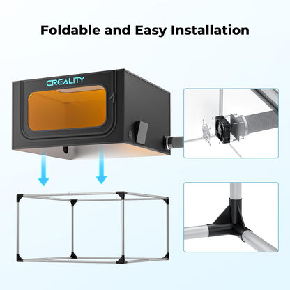 Creality Laser Engraver Enclosure 2.0, Universal Laser Engraver Protective Cover Tent, Fits for Most Laser Engraver Machine, Eye Protection, Insulates Against Noise, Fumes and Odors, 720x720x400mm
