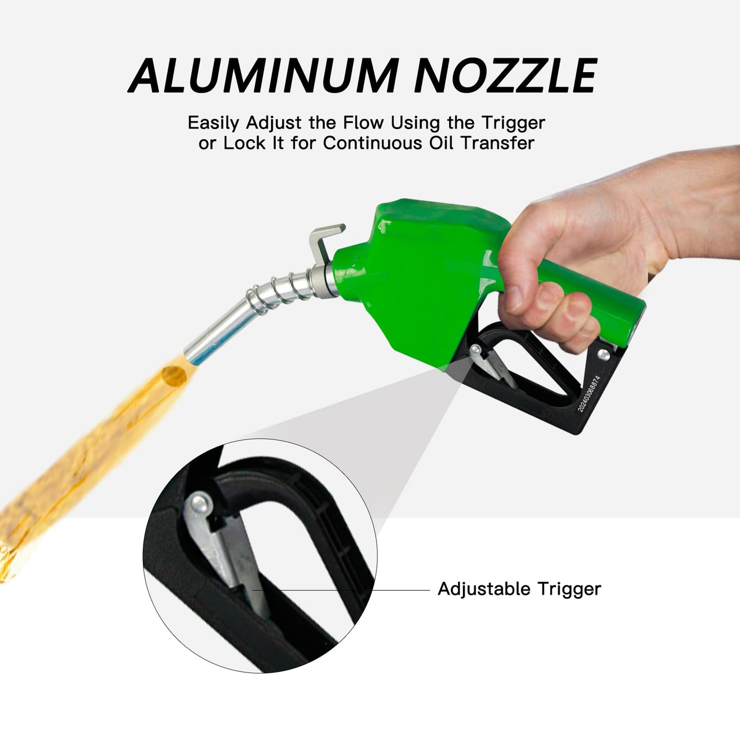 GIAYOGO 110V 16GPM Electric Fuel Transfer Pump Kit - Self-Priming Diesel/Kerosene/Bio Pump w/Hose & Nozzle, 550W Motor, 20-60L/Min (5.25-15.75 GPM)
