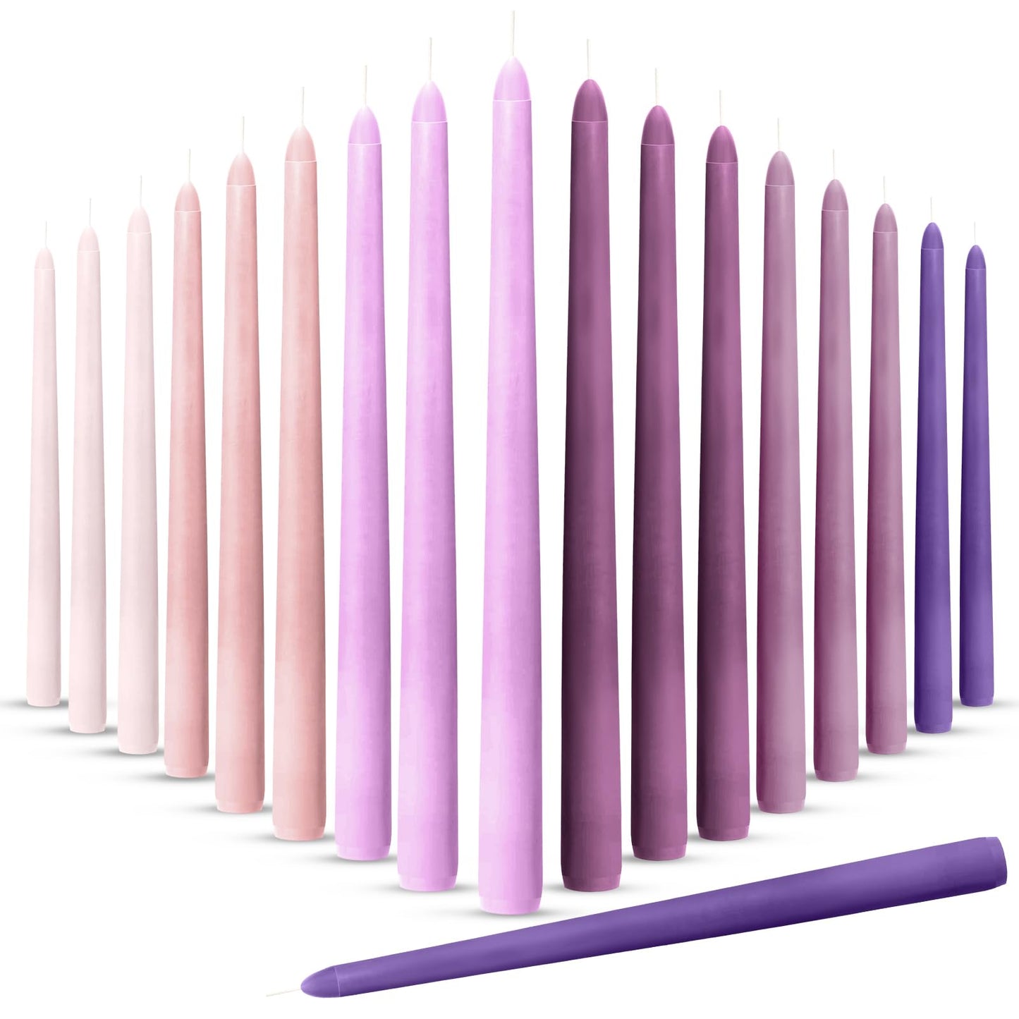 Nuanchu Taper Candles 10 Inch (H) Dripless Tapered Smokeless Long Tall Unscented Dinner Candle for Wedding Party Home Decor Candlesticks, Long Burning