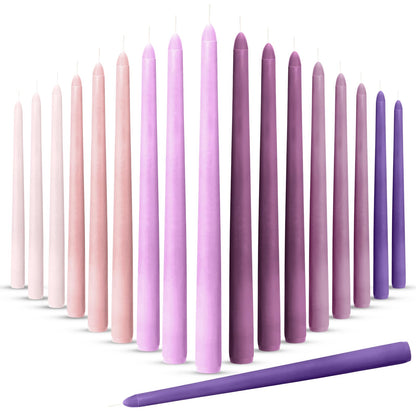 Nuanchu Taper Candles 10 Inch (H) Dripless Tapered Smokeless Long Tall Unscented Dinner Candle for Wedding Party Home Decor Candlesticks, Long Burning