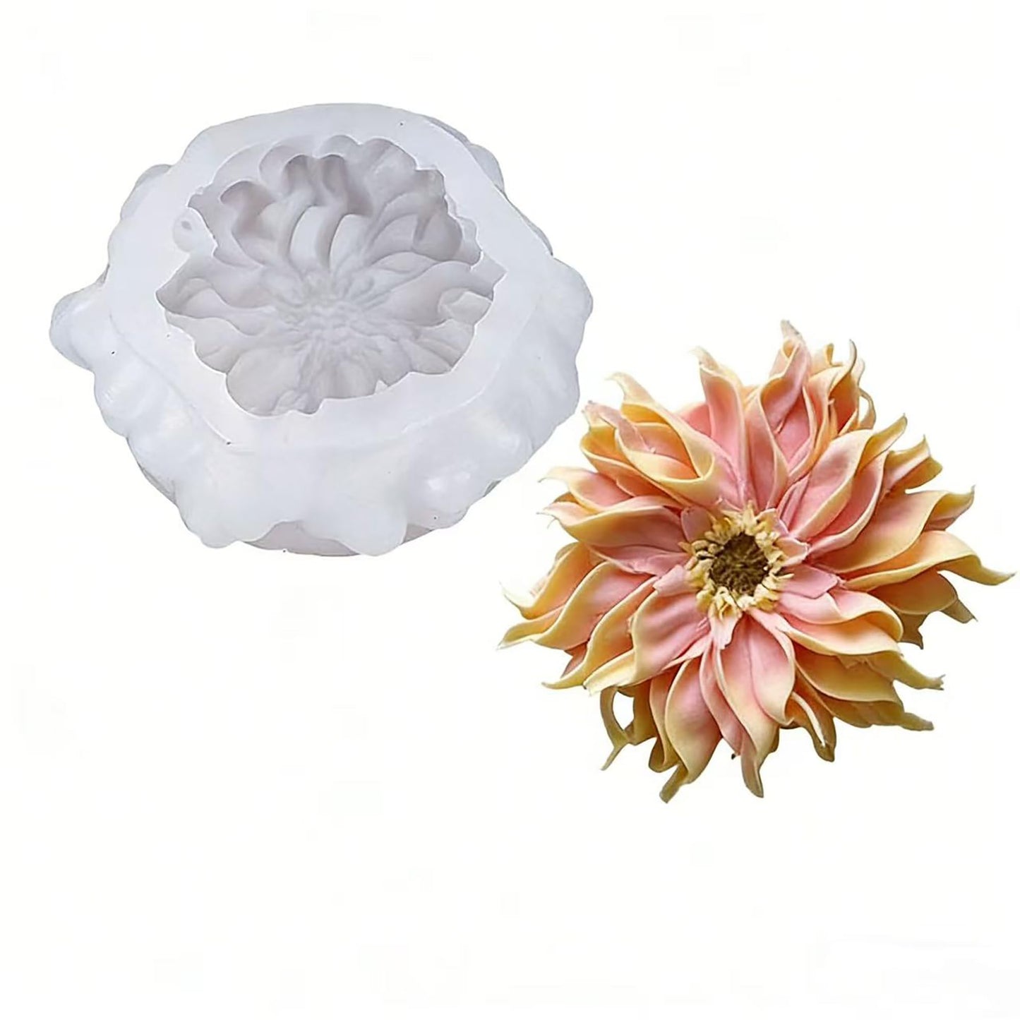 Flower Petal Mold - Cylinder Molds Silicone Wave Spiral Candle Mold - Silicone Resin Casting Molds for Candle & Resin & Soap Craft Supplies