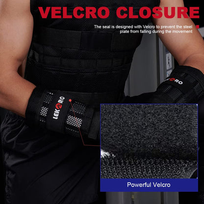Wrist Arm Weights, Adjustable Wrist Weights, Removable Wrist Ankle Weights for Men Women, for Fitness, Walking, Jogging, Workout, Running, 1Pair 2 Pack (Max 6.6 LBS)