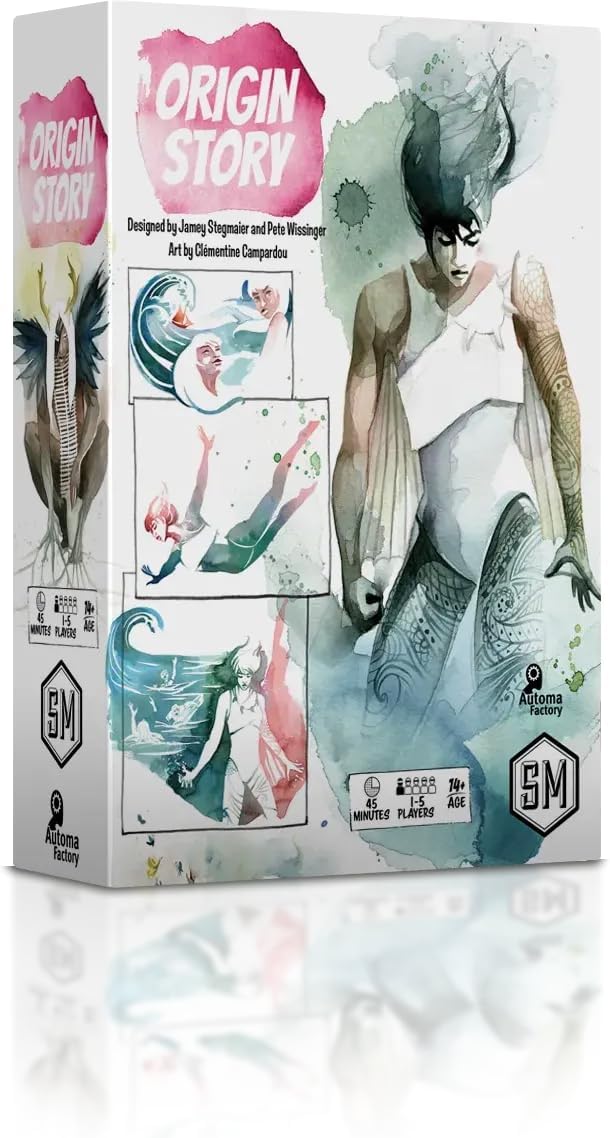 Stonemaier Games: Origin Story by Jamey Stegmaier &amp Pete Wessinger | A Trick-Taking Strategy Board Game About Creating Superheroes or Supervillains for Adults and Family | 1-5 Players 45 Mins