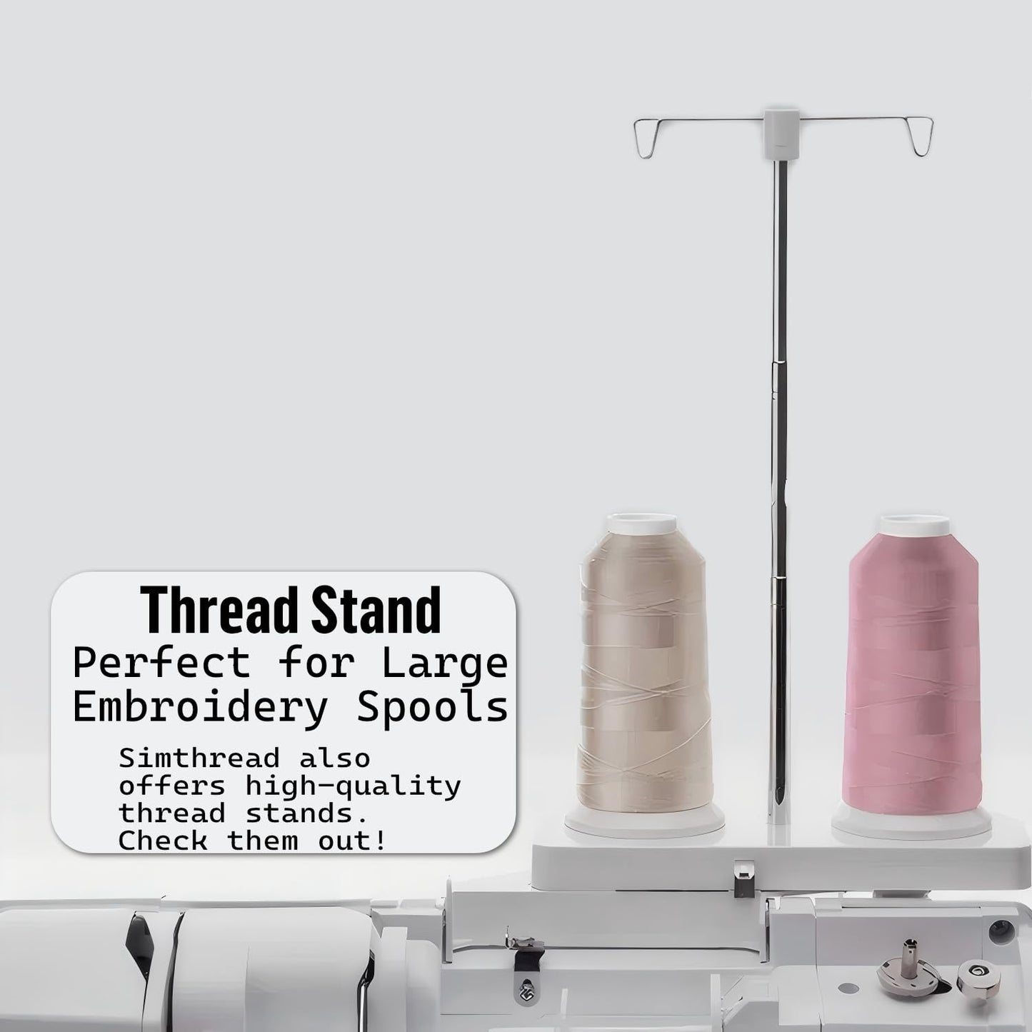 Simthread 5500Yds Embroidery Thread, 5000M High-Yardage 40WT 100% Polyester Thread – 170+ Vivid Colors, High-Speed Rated – Compatible with Brother, Singer, Janome & More - Tangerine 209