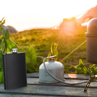 Hoolerry 30 Pieces Hip Flasks Set Stainless Steel Liquor Flask with Funnel Metal Leak Proof Flask Pocket Whiskey Flasks for Men Women Bridesmaid Wedding Party Supplies (Matte Black, 8 oz)
