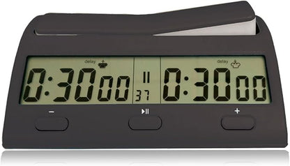 Wholesale Chess Triple Weighted Complete Tournament Chess Set with Scorebook &amp Chess Clock (Black)