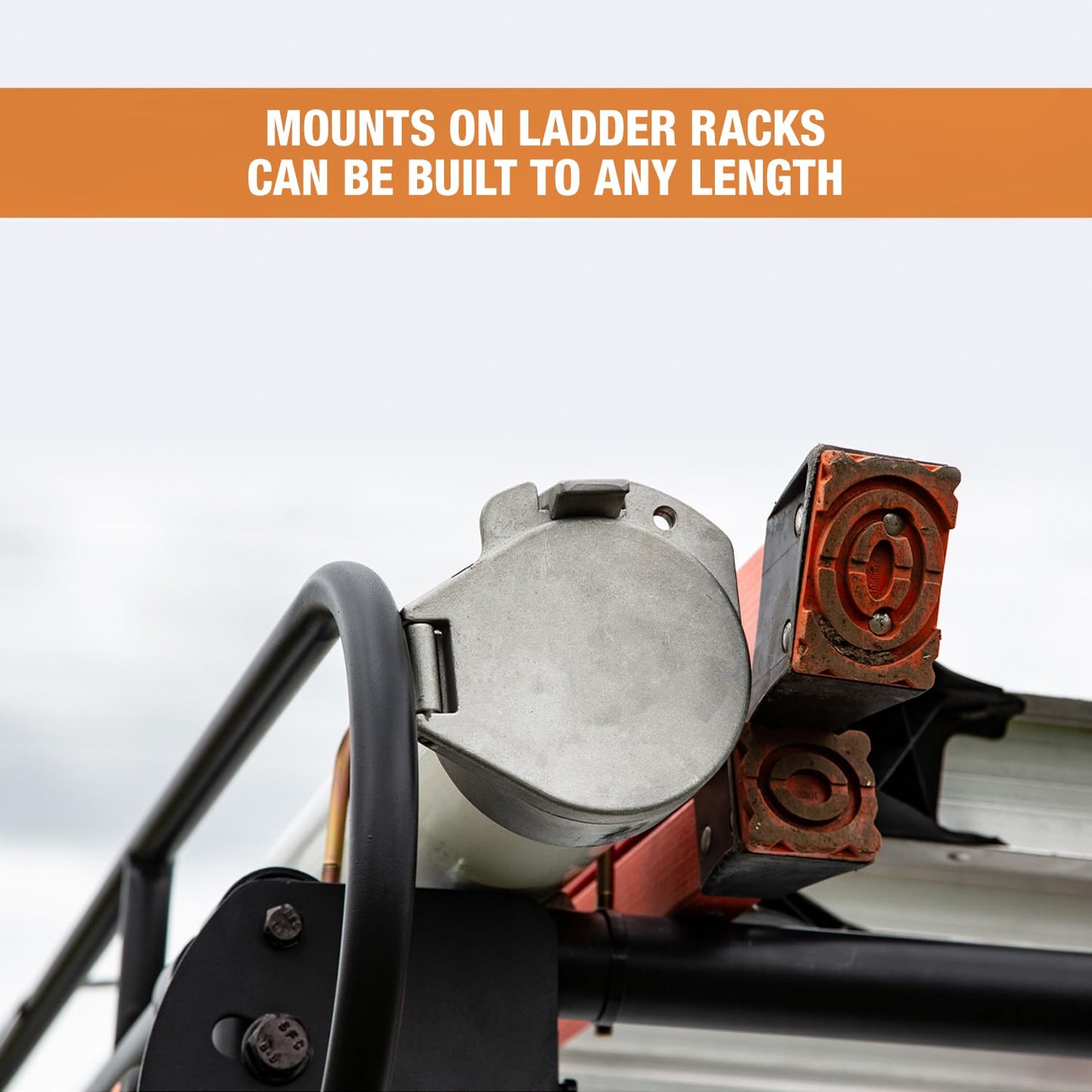 Buyers Products CC800 PVC Conduit Carrier Kit, 8 Inch Diameter Pipe Storage Rack for Trucks, Mounting Hardware Included, Spring-Loaded Latch, Weather-Resistant Door - for Conduits, Fly Rods & More