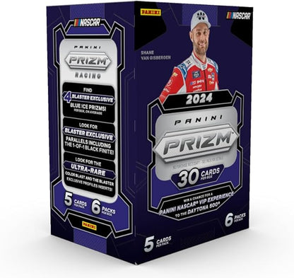 2024 Panini Prizm NASCAR Racing Blaster Box – Official Racing Trading Cards – Includes Blaster-Exclusive Prizms Inserts &amp Rookies – Sealed Panini Retail Box