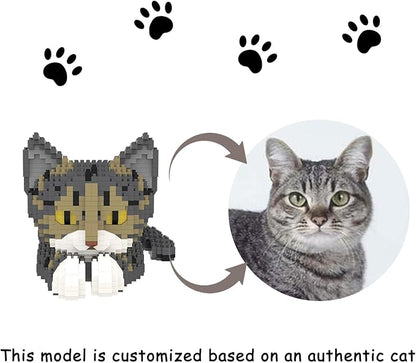 Larcele Micro Building Blocks Set DIY Mini Building Toy Bricks for Age Over 12 Years 1552 Pieces KLJM-05 (Chinese Li Hua Cat)