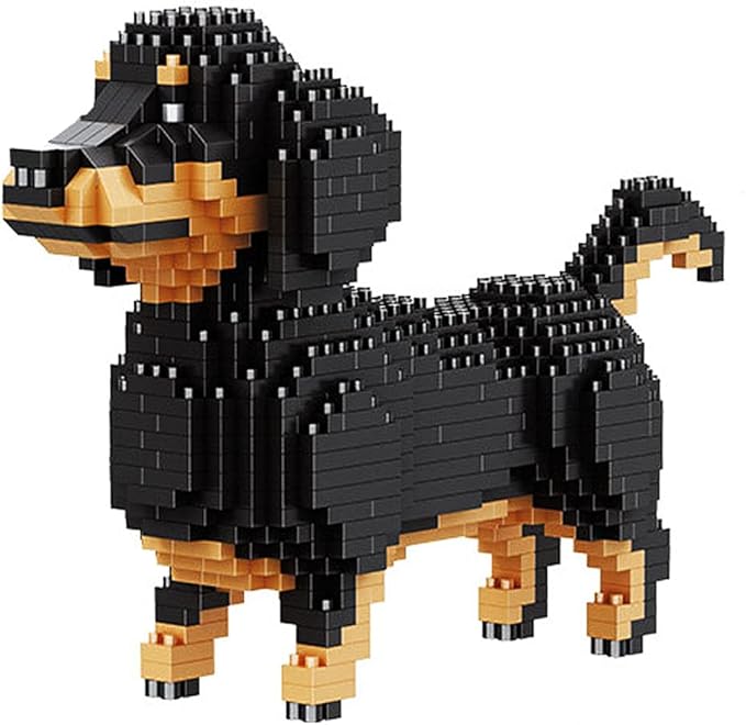 Mini Dog Building Blocks Pet Building Toy Bricks Micro Mini Blocks 3D Puzzle Building Blocks Set Toys Gifts for Kids or Adult (Dachshunds 836PCS)