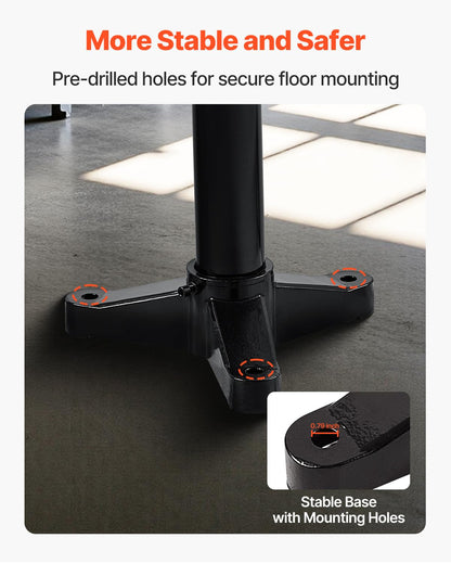VEVOR Bench Grinder Stand, Heavy-Duty Bench Grinder and Vise Floor Pedestal with 10.6" x 10.6" Mounting Plate, Pre-Cut Mounting Slots & Water Pot, Compatible with Most Bench Grinders