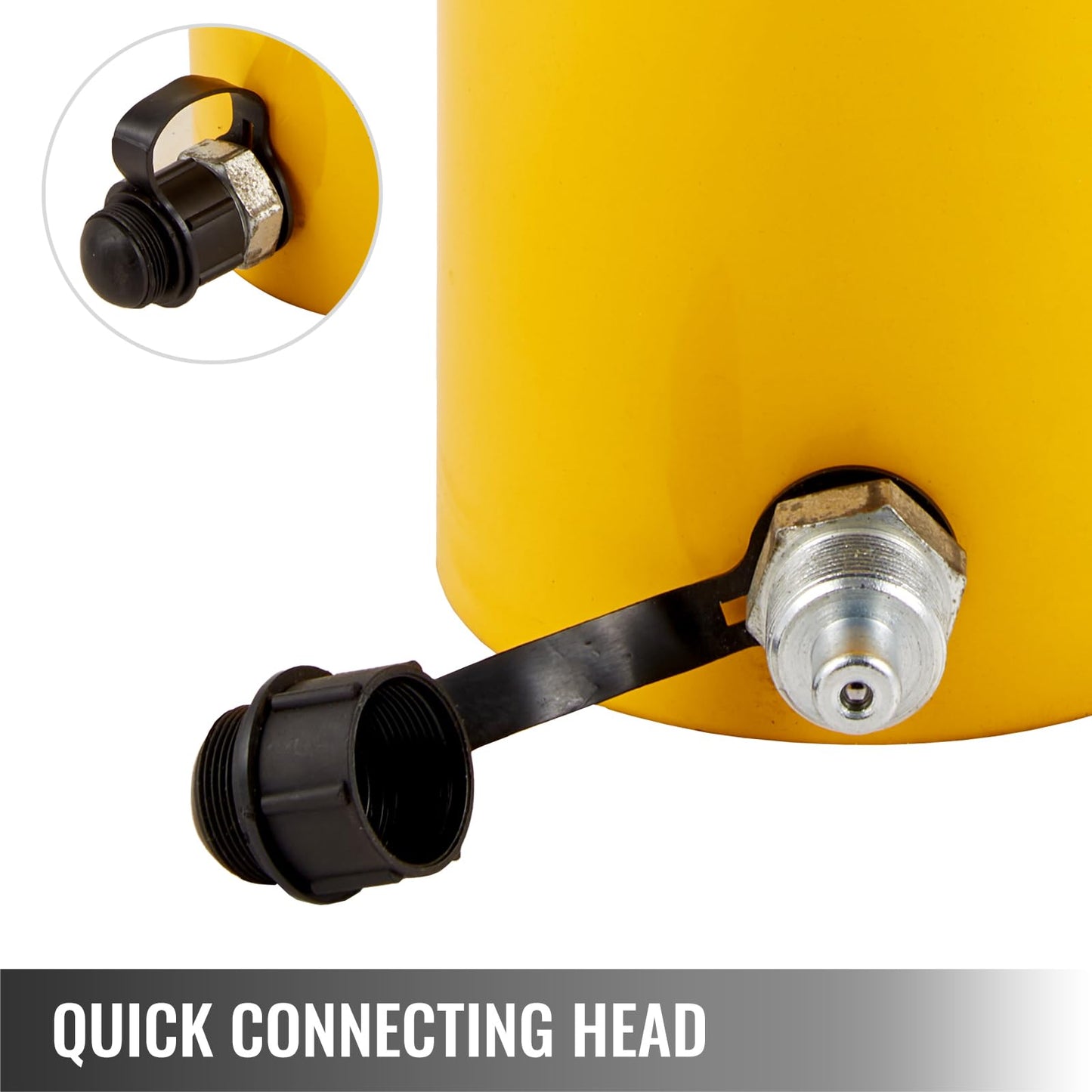 Mophorn Hydraulic Cylinder Jack 30Ton, Solid Ram Hydraulic Cylinder 4Inch, Stroke Single Acting Hydraulic Cylinder, w/Quick Connector Portable Hydraulic Solid Jack Industrial Lifting Jack Ram