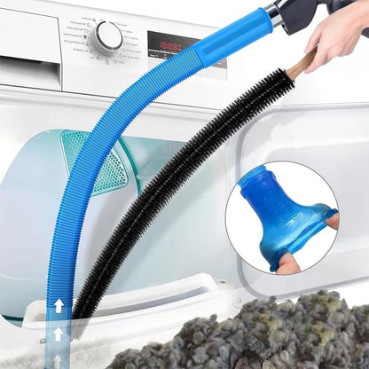 2026 Upgraded Dryer Vacuum Hose Attachment Compatible with All Vacuum Cleaner, Universal Dryer Vent Cleaner Kit, Dryer Lint Vac Attachment, Deep Cleaning Tools for Clogged Ducts & Lint Removal