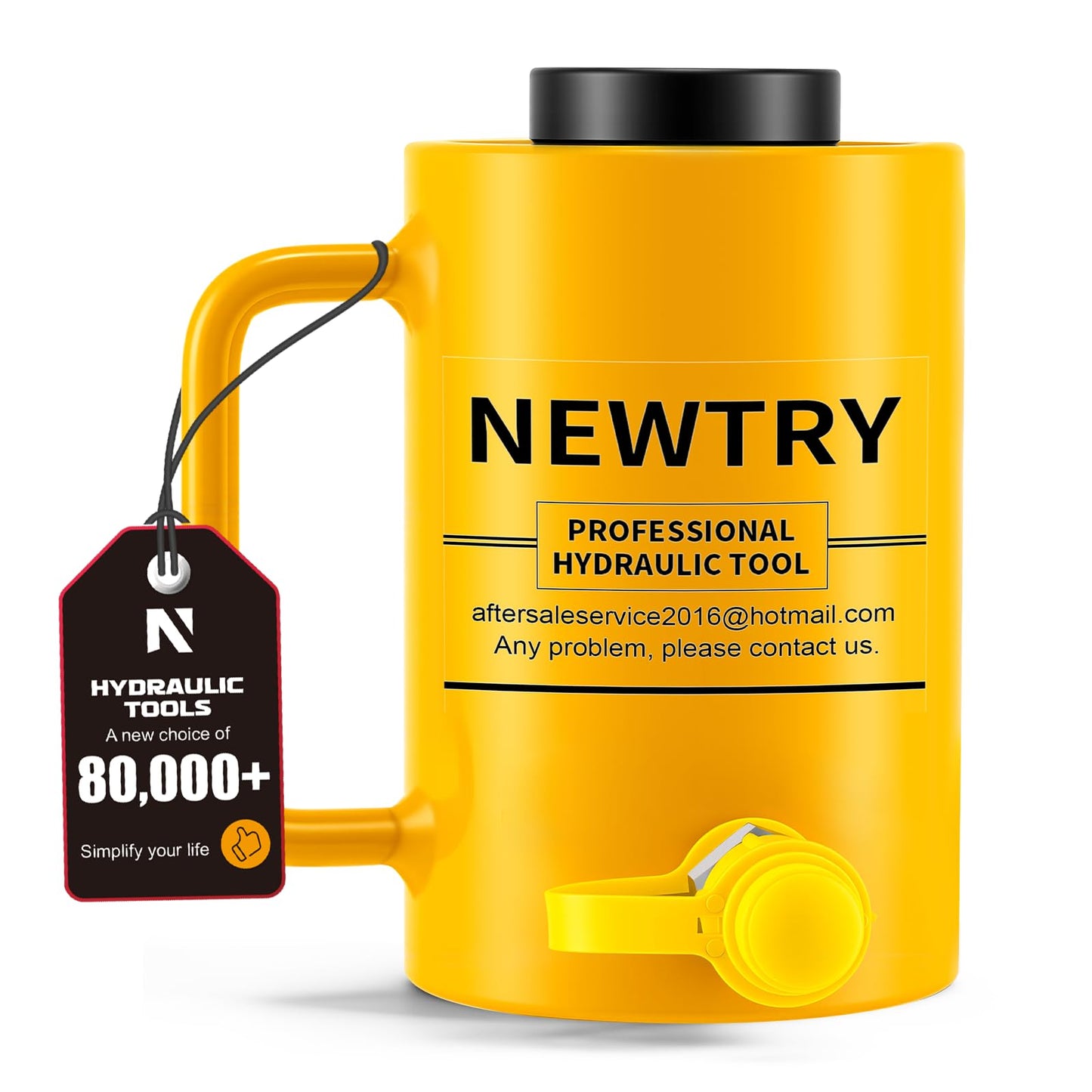 NEWTRY 30 ton Hydraulic Hollow Jack Cylinder 2’’ Stroke Porta Power Ram Industrial Lifting Jack Retract Automatically