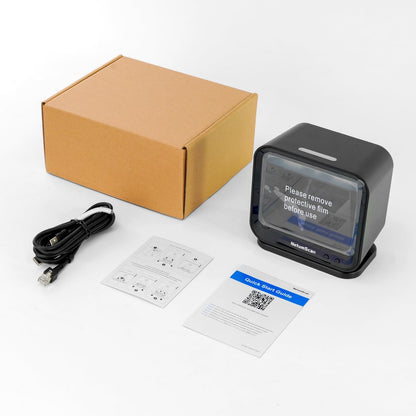 NetumScan USB Barcode Scanner, Automatic Hands-Free 1D 2D QR Code Reader, Plug-and-Play for POS Systems, Retail, Warehouse & Inventory Management - DP9280G(NS)