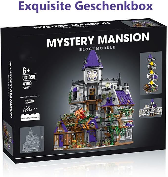 Medieval Castle Haunted House Building Set for Adults Halloween Decor Indoor Modular Architecture with LED Lights Haunted Mansion Model Kits for Halloween Fans Gift for Men Women 4192pcs