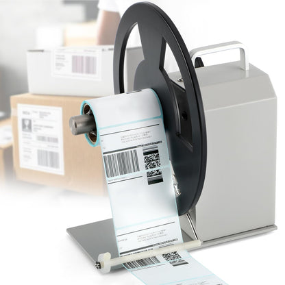 Frifreego Automatic Label Rewinder, Speed-Adjustable Sticker Rewinder, Bidirectional Label Rewinding Machine, Synchronized with Printer, 1"/1.5"/3" Core Holder, Width 3.54"