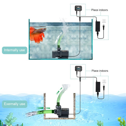 Hygger 1720GPH Quiet Submersible and External 24V Water Pump, with Controller (30%-100% Settings), Powerful Return Pump for Fish Tanks, Aquariums, Ponds, Fountains, Sump, Hydroponics (55W, 14.8ft)