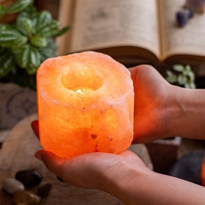 YUHUAWF Candle Holderss Table Center Decoration Fashion Candle Holder Rose Mineral Salt Wax Candlestick Ornament Decorative Candlestick