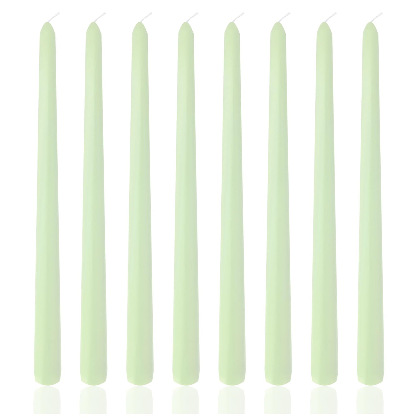 8 Pack 10 Inch SageGreen Taper Candles for Dinner Garden Party Home Decor Wedding Shower and Spring Decor
